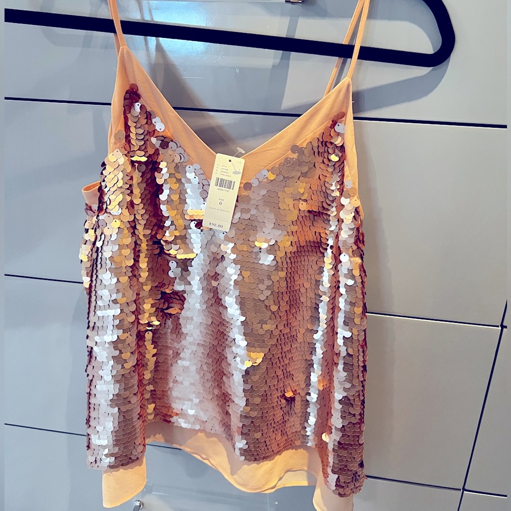 Anthropologie sequined tank top NWT
